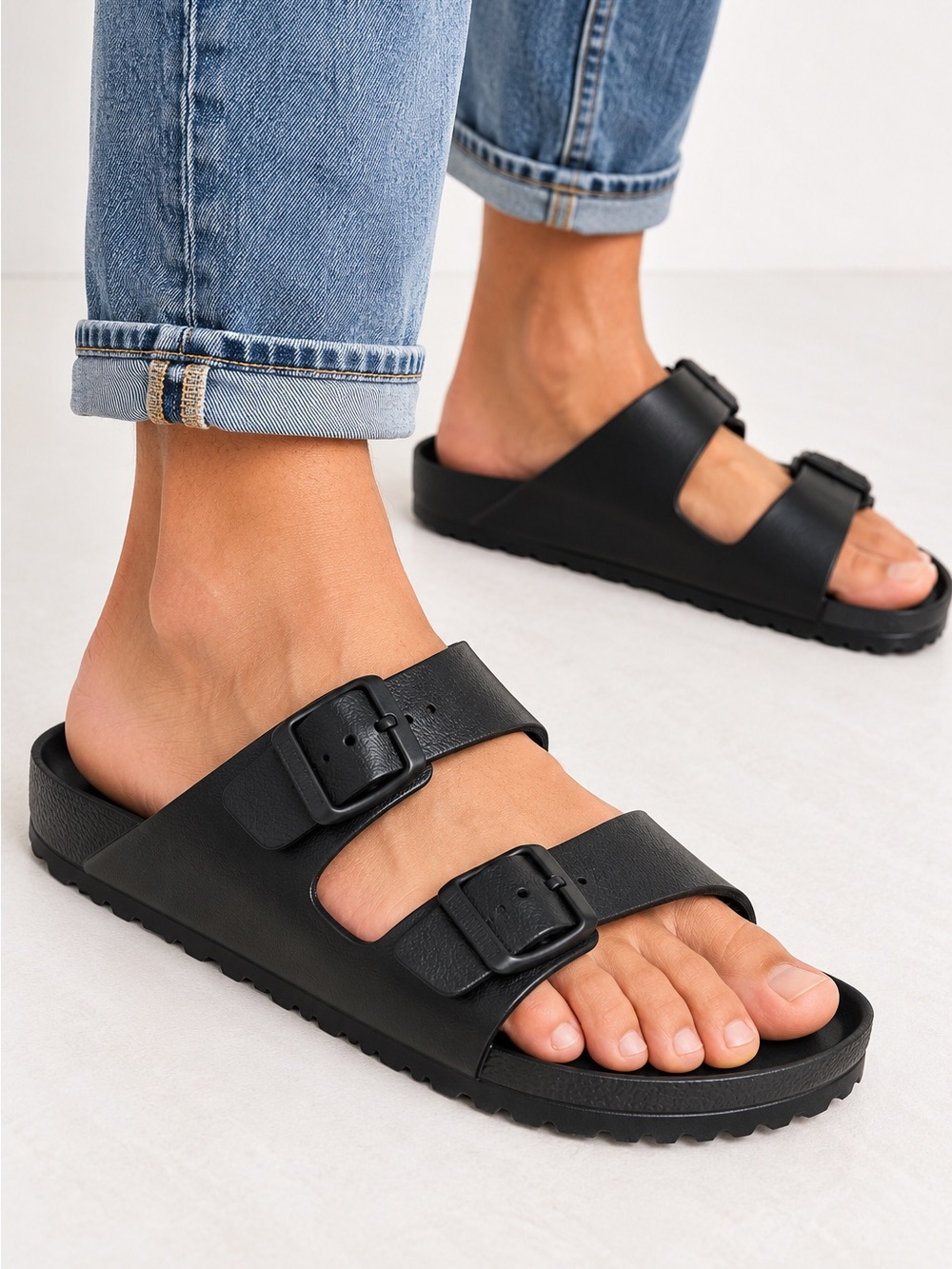 Birkenstock Arizona EVA Black Two-Strap Sandals EU 44 / US 11 NWOT